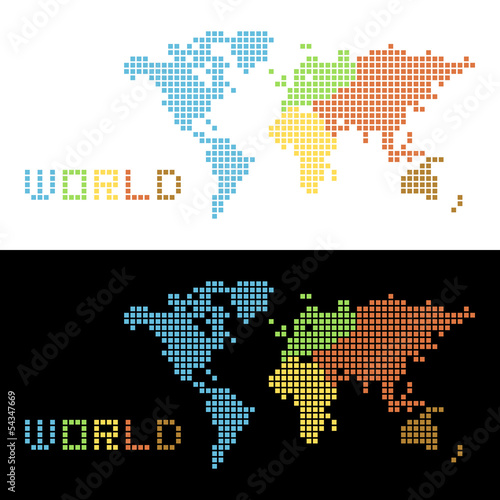 五大陸の世界地図