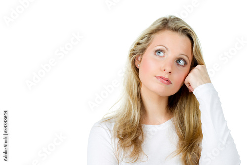 Quadro em tela thoughtful young woman