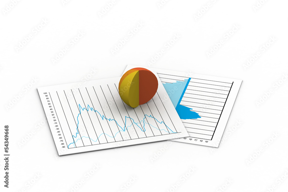 A colorful 3d pie chart graph A colorful 3d pie chart graph