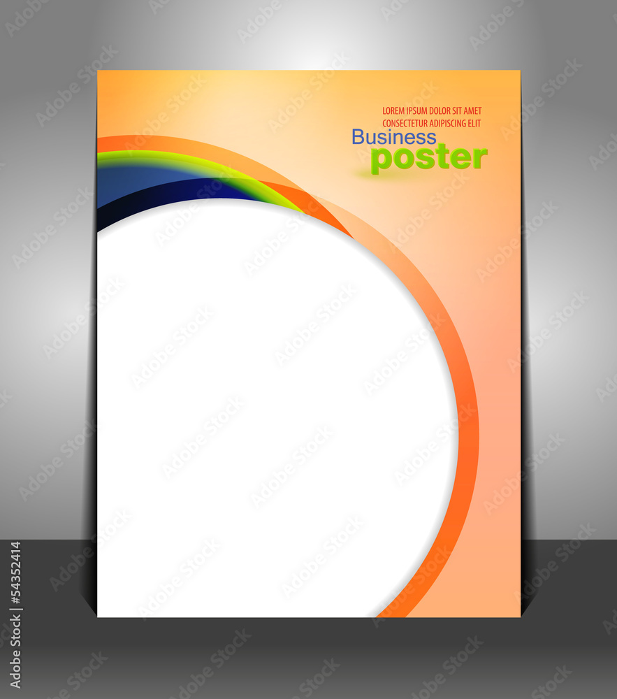 Stylish presentation of business poster. Design layout template