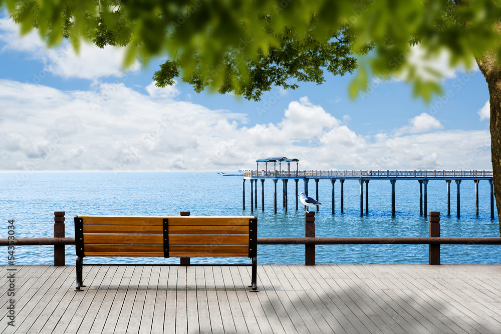 sea and bench