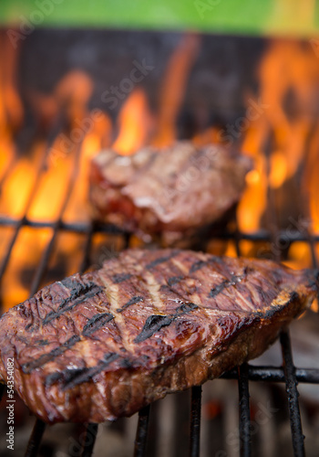 closeup of a steak