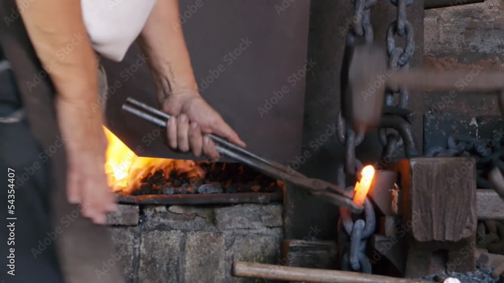 Chain Making - rounding the weld. Chain Making - rounding the weld.