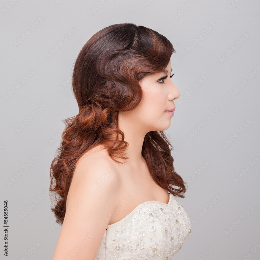 bridal make up and hair style.
