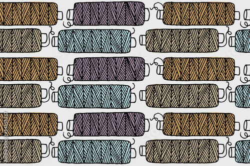 Seamless pattern with sewing spools.