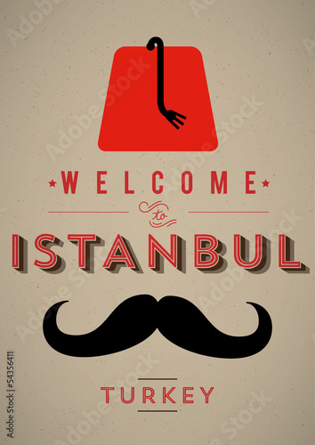 Vintage Istanbul Welcome Poster