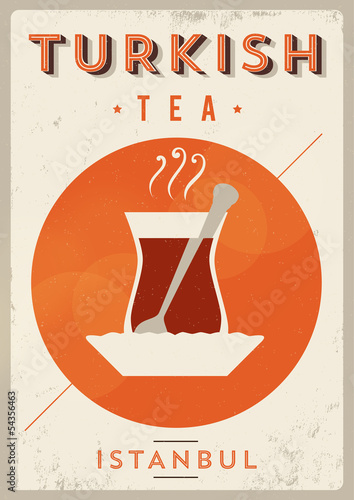 Vintage Turkish Tea Poster
