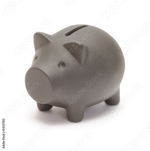 Black piggy bank