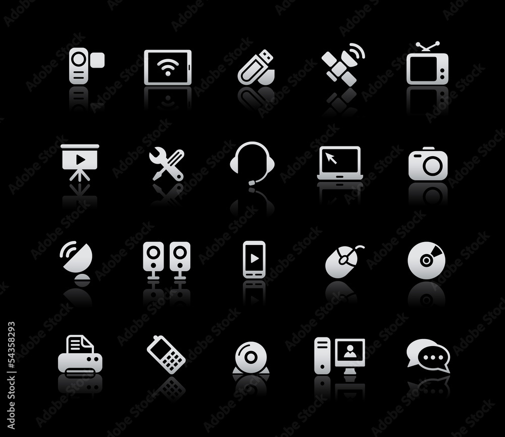 Communication Icons -- Silver Series Communication Icons -- Silver Series