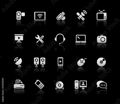 Communication Icons -- Silver Series