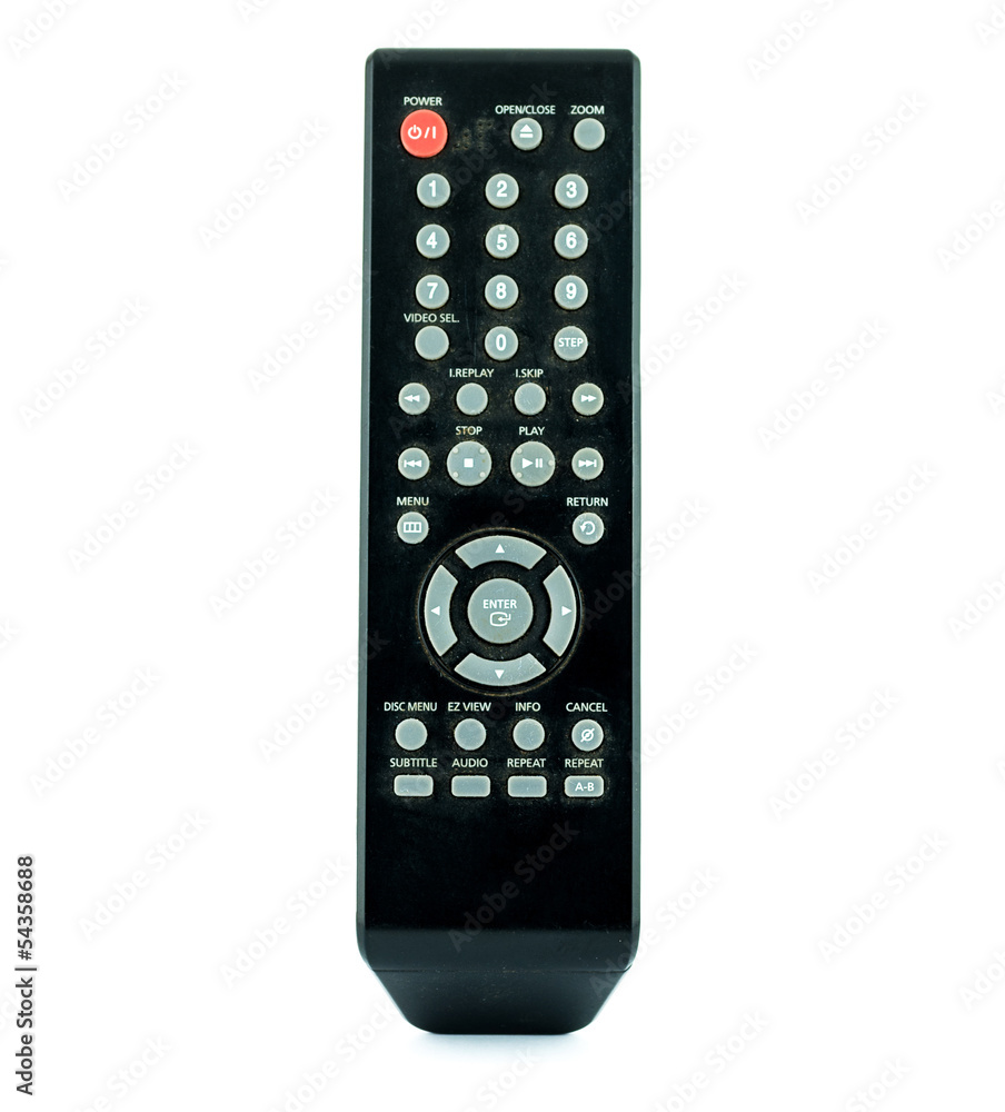 Old dirty remote console isolated on white background Old dirty remote console isolated on white background