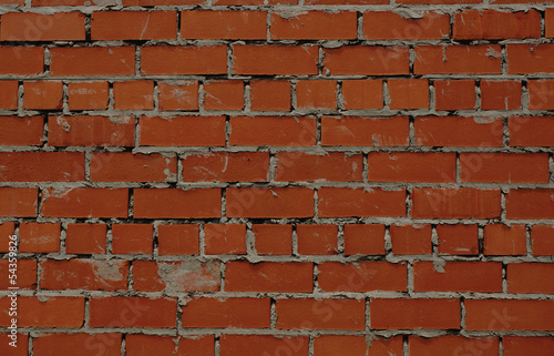 The wall of the old rough brick