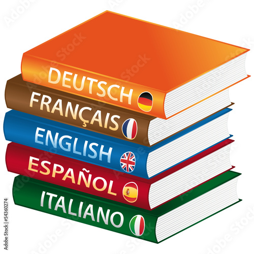 Foreign languages books icon.