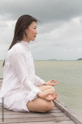 Meditation by young women