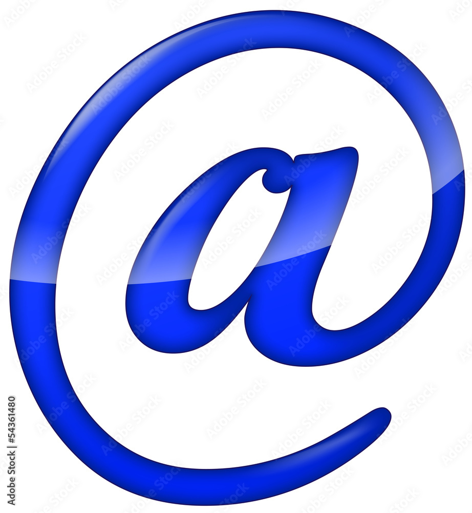 Blue at sign Blue at sign