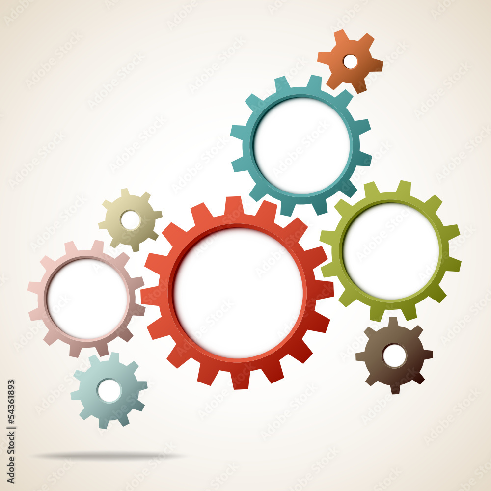 Retro Gears Beige Background Retro Gears Beige Background