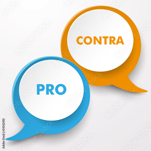 Pro Contra Speech Bubble Labels