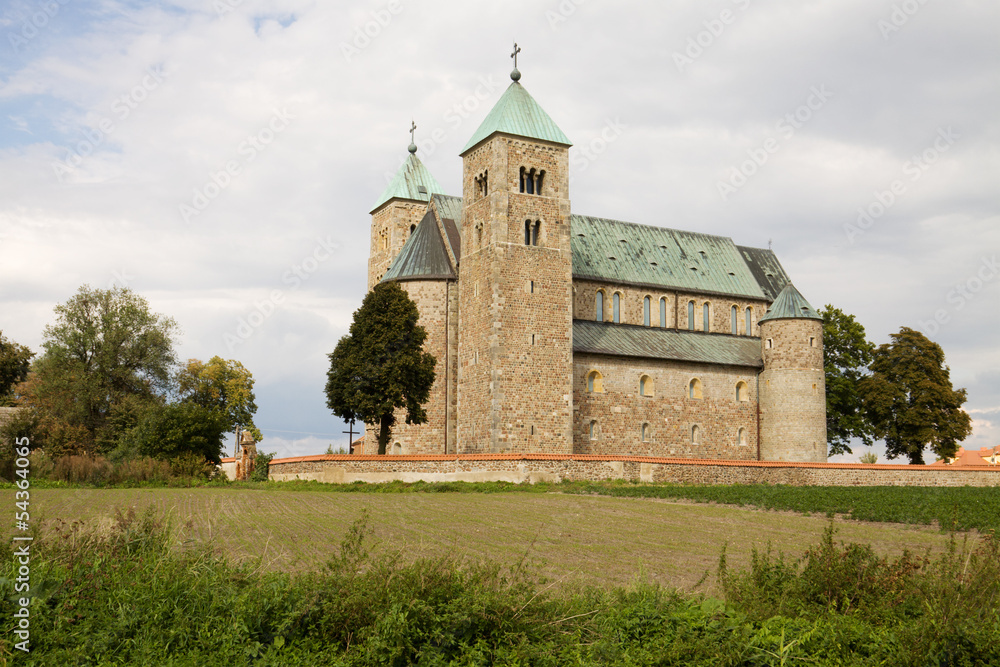 The Romanesque church in Tum village, Poland