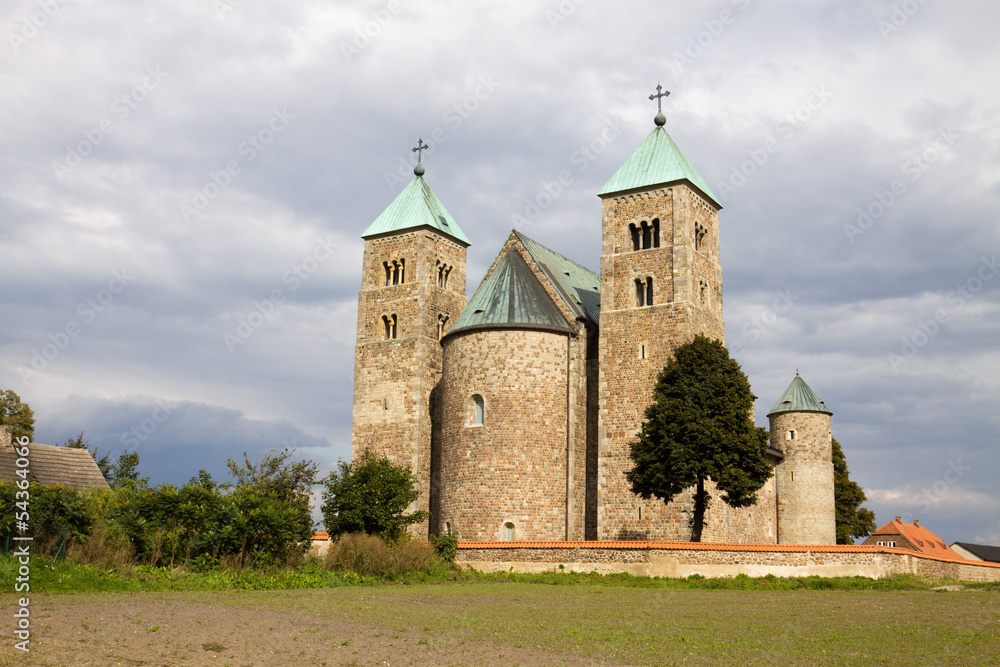 The Romanesque church in Tum, Poland