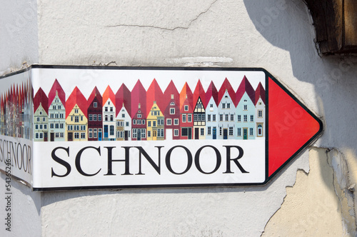 Schild zum Bremer Schnoor-Viertel photo