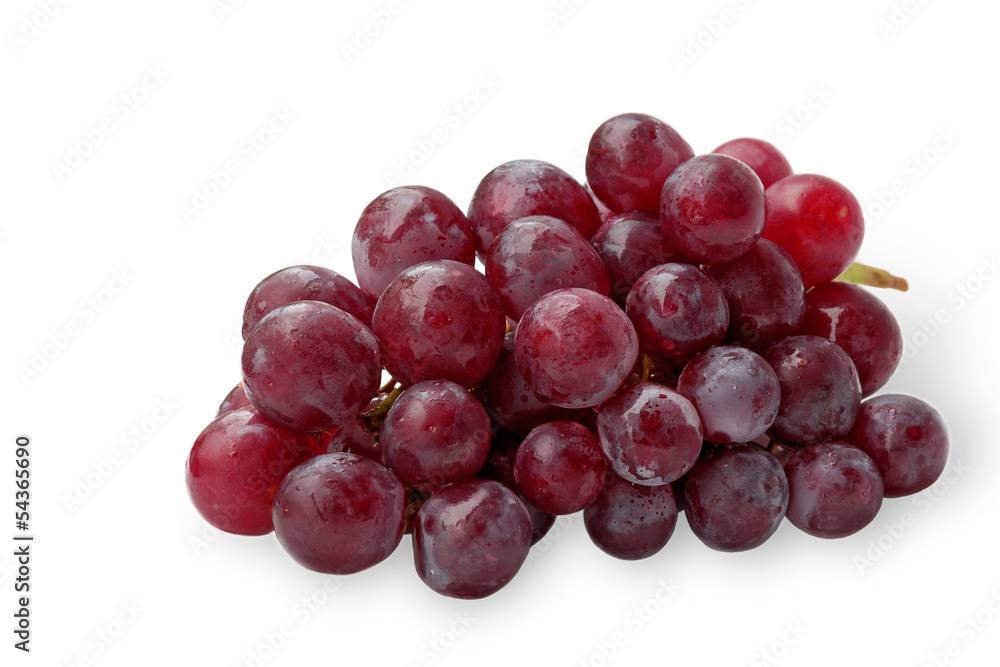 red grape isolated on white