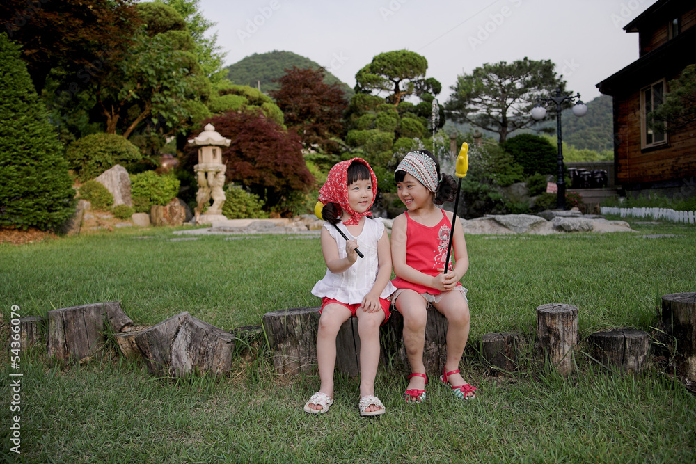 Obraz premium 소년; 아이;남자아이;소녀;여자아이;