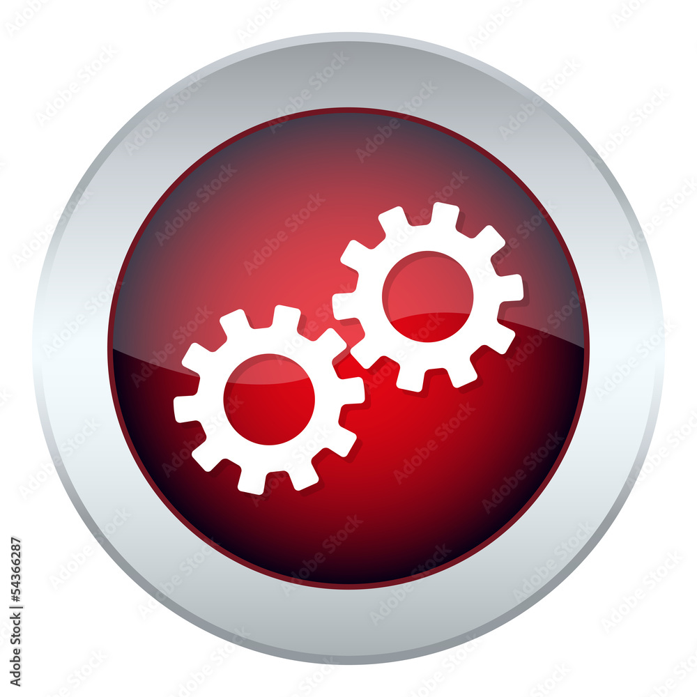 mechanisms in the red button. vector mechanisms in the red button. vector