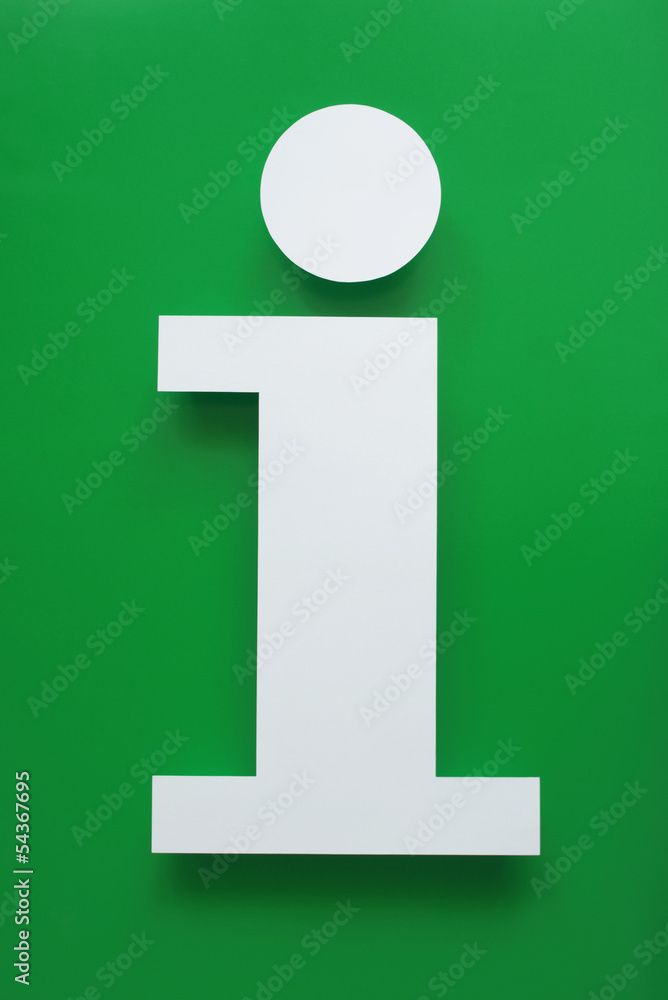 symbol made of paper with green background symbol made of paper with green background
