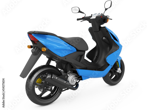 Modern blue scooter
