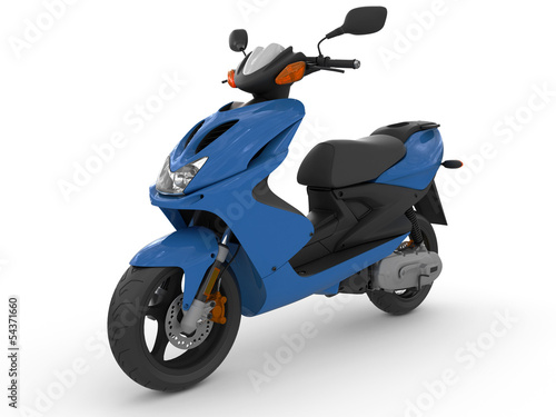 Fotografie, Obraz Modern blue scooter