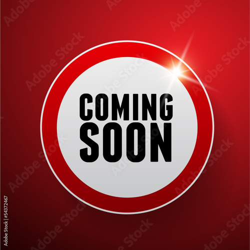 Coming soon button red