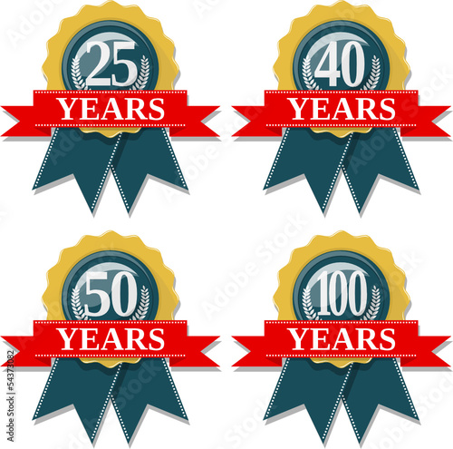 anniversary labels vector
