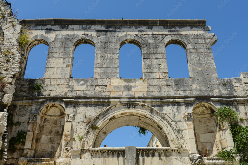 Diocletian palace ruins in Split Croatia