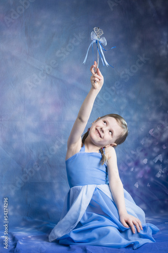 little princess girl  posiing in studio