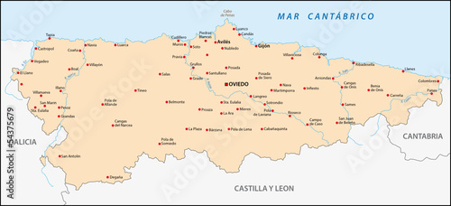 Asturias mapa photo