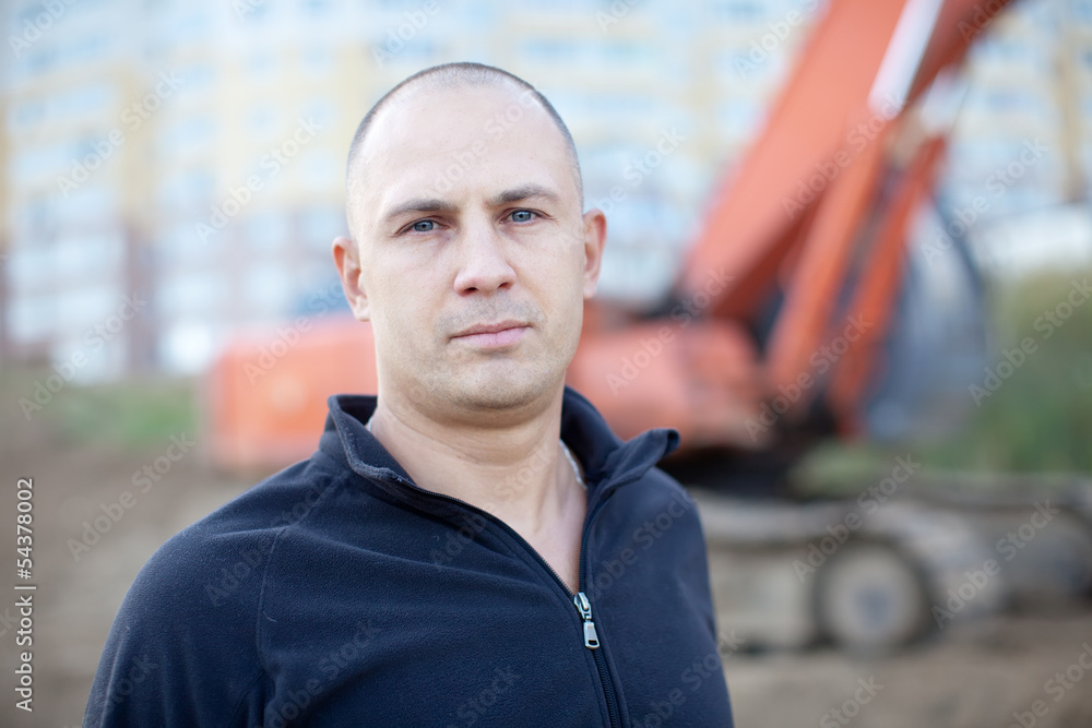 Fototapeta premium Portrait of tractor operator