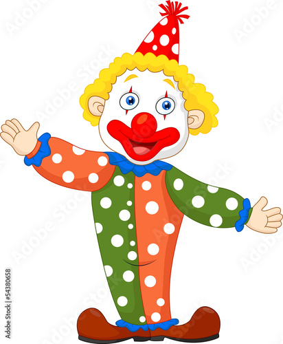 Cute clown cartoon
