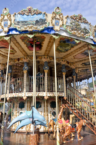 Ancient Carousel of Alderdi Eder gardens, Donostia (Spain) © Noradoa