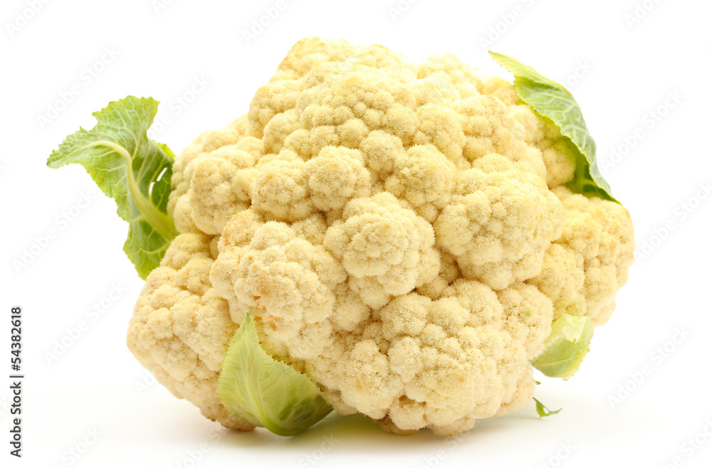 Fresh cauliflower isolated on white Fresh cauliflower isolated on white