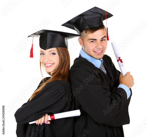 Two happy graduating studen...