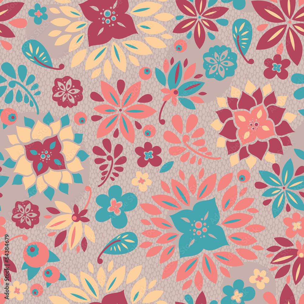 abstract seamless pattern with flowers abstract seamless pattern with flowers