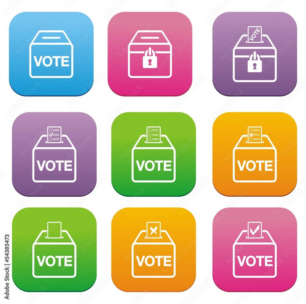 election flat style icons election flat style icons