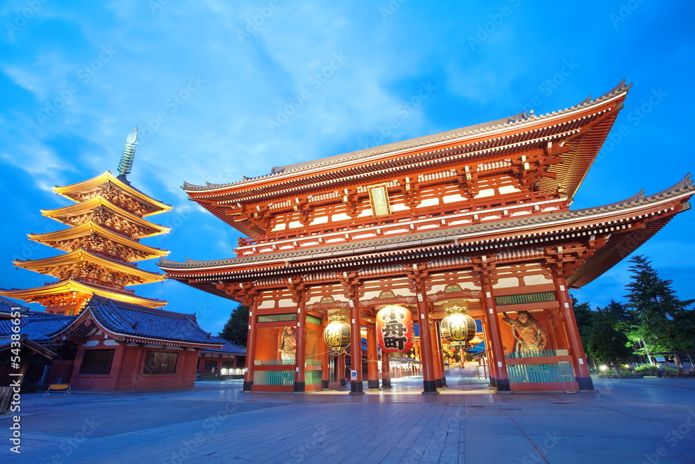 Naklejka premium Japan temple , Asakusa Sensoji
