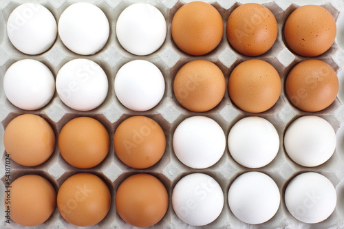 Konstfotografi fresh eggs in pater tray
