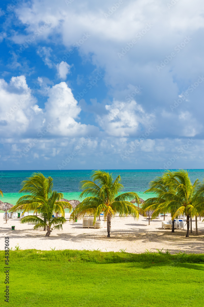 Tropical resort at the beach  in Cuba