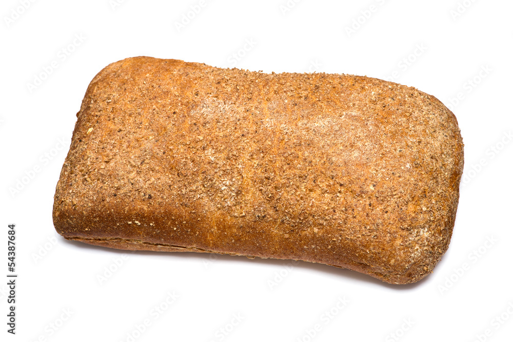 fresh whole rye bread over white background fresh whole rye bread over white background