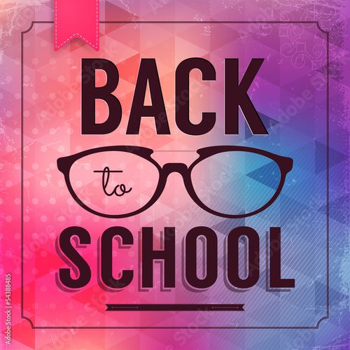 Back to school poster design. Vector illustration