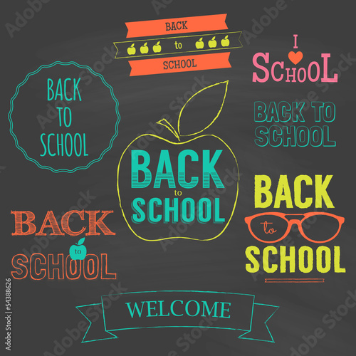Back to school poster design. Vector illustration