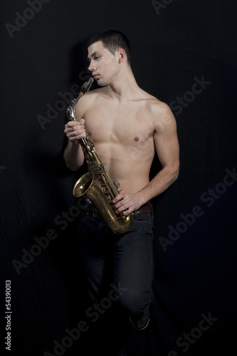 Saxophone Player. photo