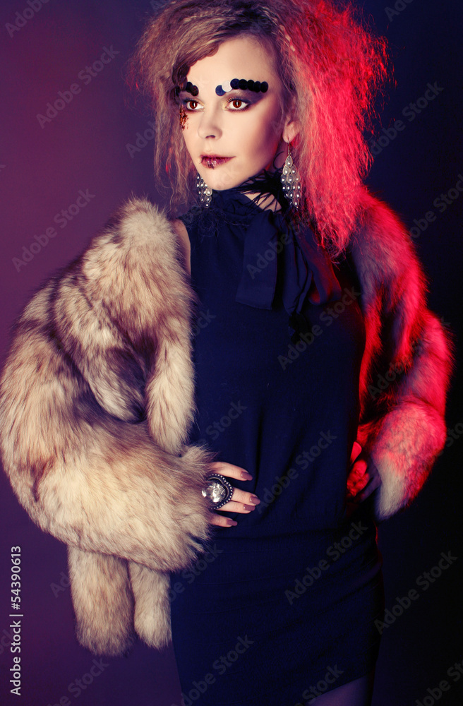 Lady in furs. Lady in furs.
